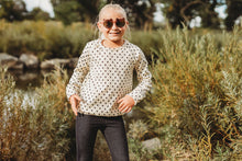 Load image into Gallery viewer, Fall Cream &amp; Black Polka Dot Sweater