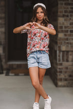 Load image into Gallery viewer, Fall Pink Floral Tee