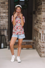 Load image into Gallery viewer, Fall Pink Floral Tee