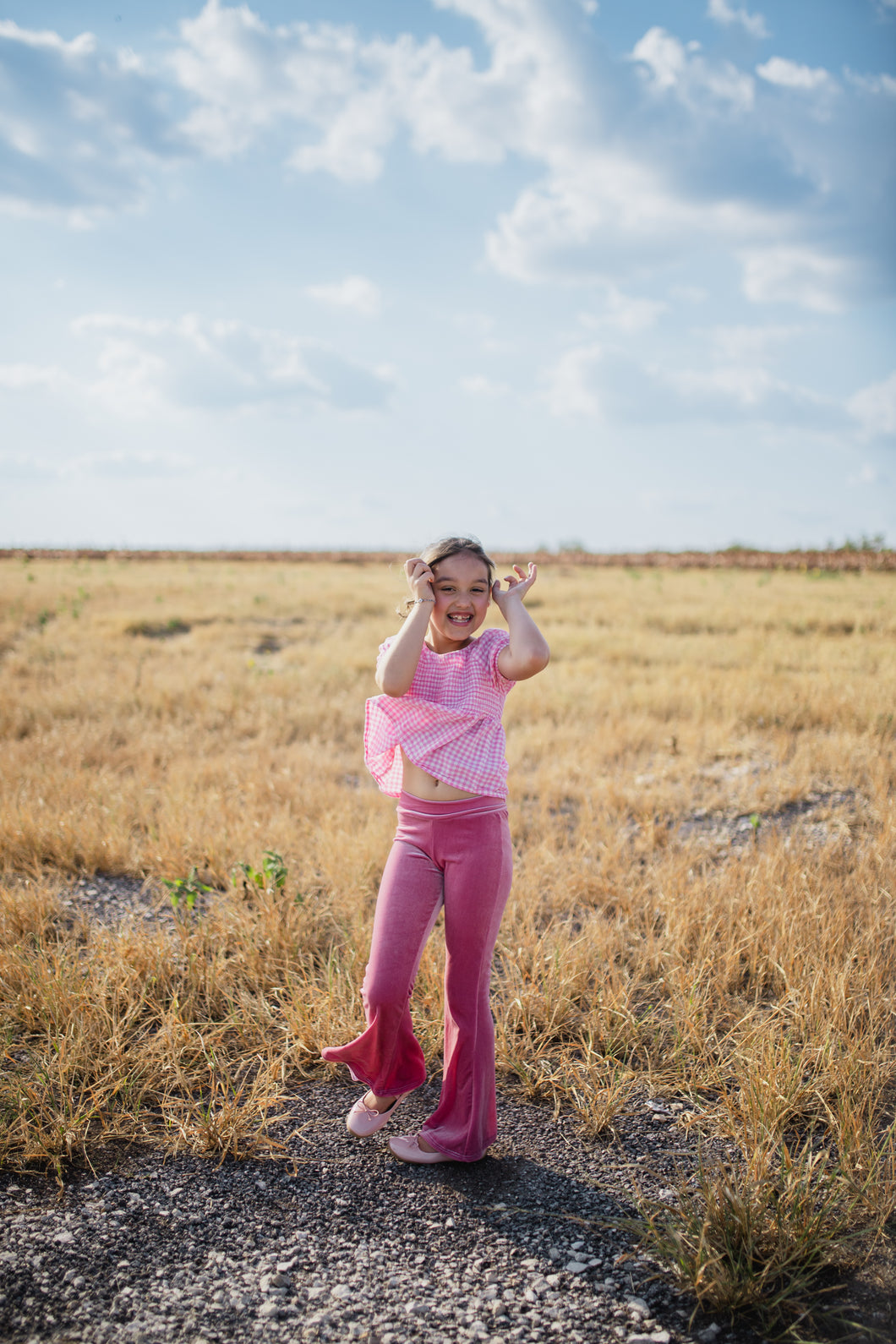 Pink Fall Velvet Bells or Leggings