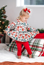 Load image into Gallery viewer, Christmas Bow Peplum