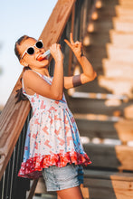 Load image into Gallery viewer, Spring American Flag Ruffle Top