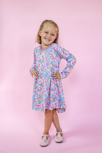 Pretty Fall Floral Tunic Dress