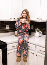 Load image into Gallery viewer, Fall Floral Navy Sweater