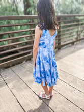 Load image into Gallery viewer, Spring Blue and White Stars Twirl Dress