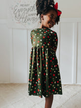 Load image into Gallery viewer, Christmas Olive Polka Dots