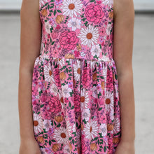 Load image into Gallery viewer, Summer Bright Pink Floral Fields Dress