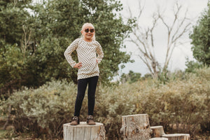 Fall Cream & Black Polka Dot Sweater