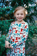 Load image into Gallery viewer, Christmas Bows Maxi Dress