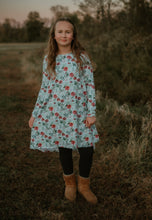 Load image into Gallery viewer, Christmas Icey Blue Tunic Dress