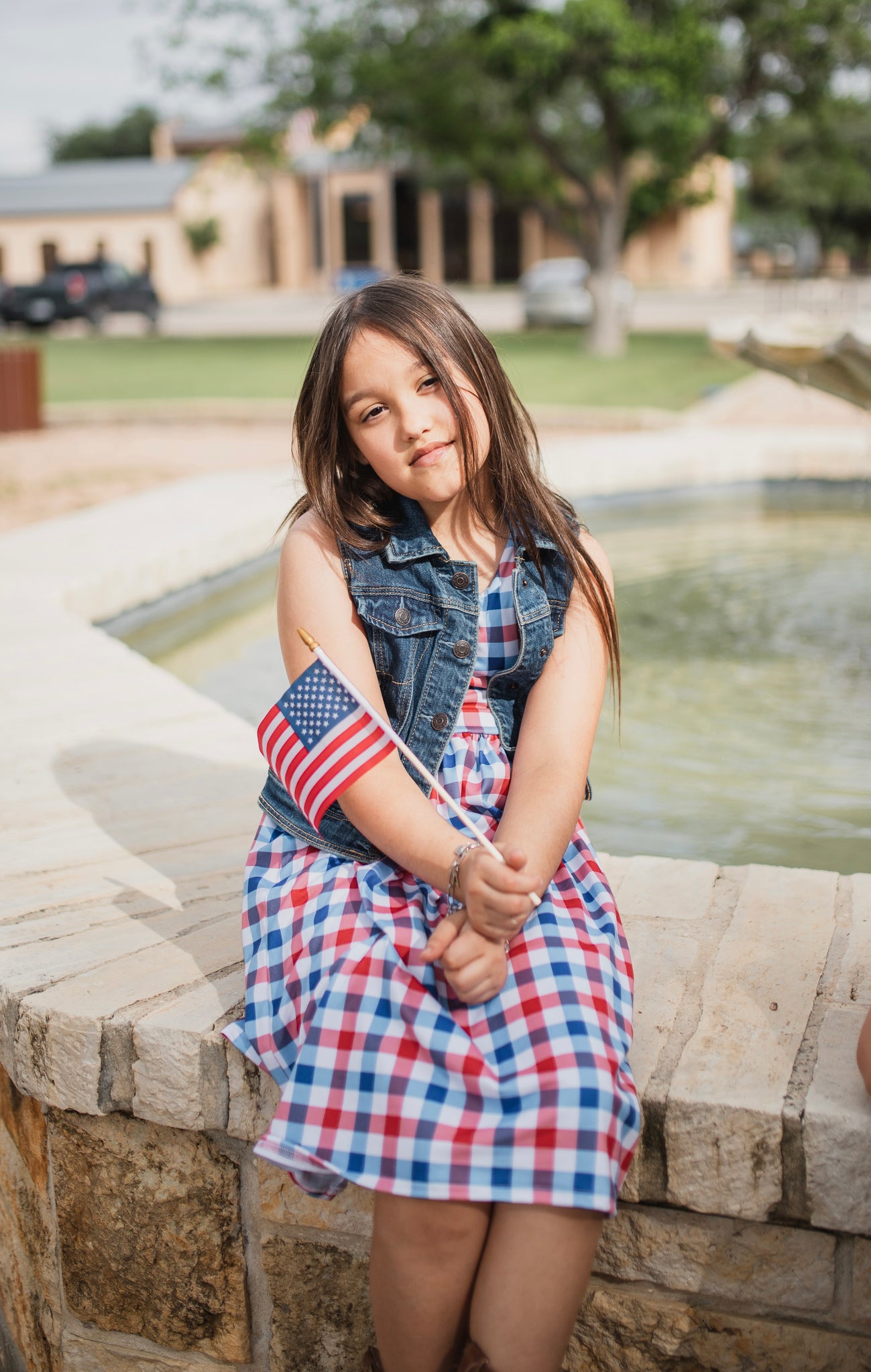 Spring Red, White & Blue Gingham Dress – Mila Chic Boutique
