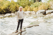 Load image into Gallery viewer, Fall Cream &amp; Black Polka Dot Sweater