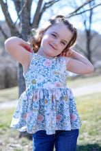 Load image into Gallery viewer, Spring Vintage Floral Peplum