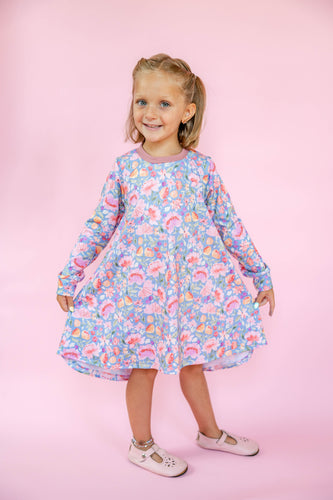 Pretty Fall Floral Tunic Dress
