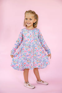 Pretty Fall Floral Tunic Dress