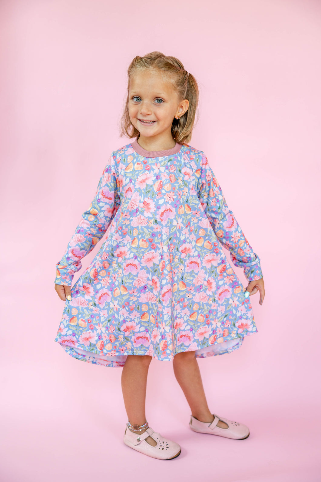 Pretty Fall Floral Tunic Dress