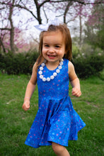 Load image into Gallery viewer, Spring Royal Blue Fireworks Twirl Dress