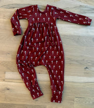 Load image into Gallery viewer, Christmas Candy Canes Romper