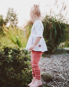 Fall Mauve Ribbed Leggings